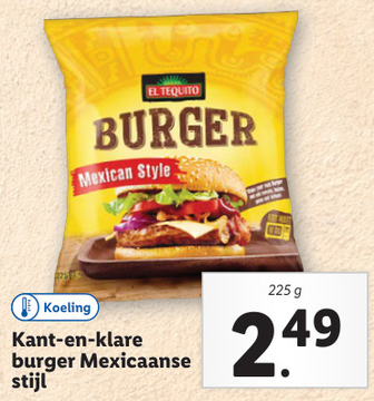 Aanbieding: EL TEQUITO BURGER Mexican Style