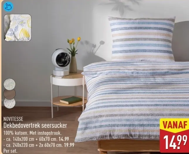 Aanbieding: Dekbedovertrek seersucker
