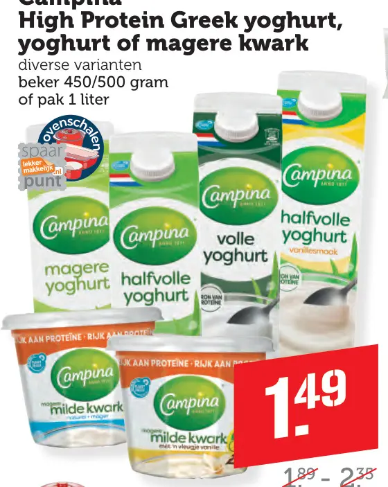 Aanbieding: High Protein Greek yoghurt, yoghurt of magere kwark