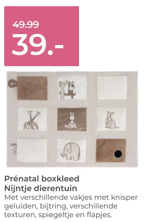 Aanbieding: Boxkleed Nijntje dierentuin