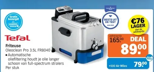 Aanbieding: Friteuse Oleoclean Pro 3.5L FR8040