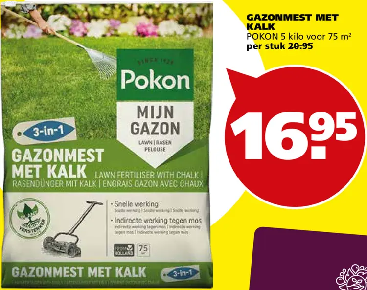 Aanbieding: Gazonmest met kalk