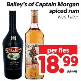 Aanbieding: Bailey's of Captain Morgan spiced rum