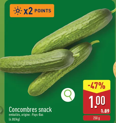 Offre: Concombres snack