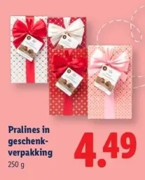Aanbieding: Pralines in geschenkverpakking