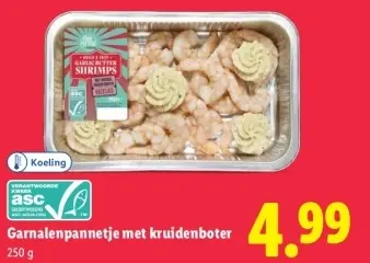 Aanbieding: Garnalenpannetje met kruidenboter