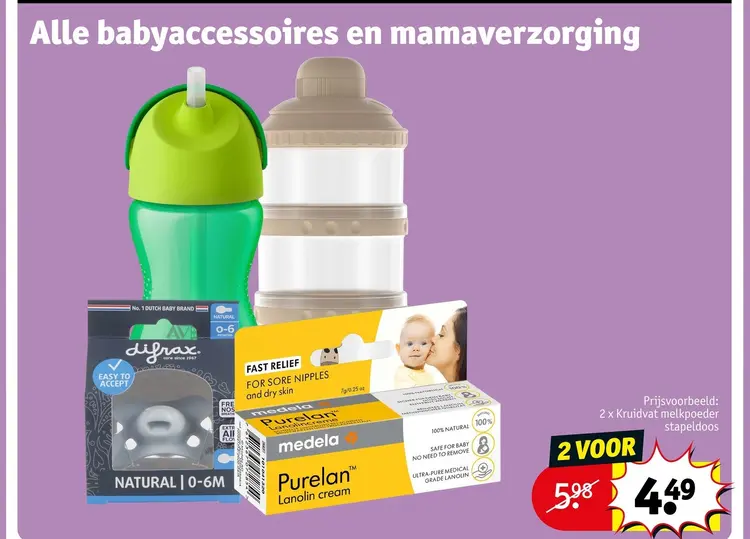 Promotie: Alle babyaccessoires en mamaverzorging