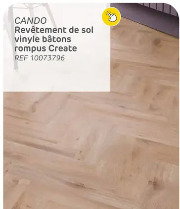 Offre: Sol vinyl cando create bâtons rompus chêne classique 5mm 1,875m²