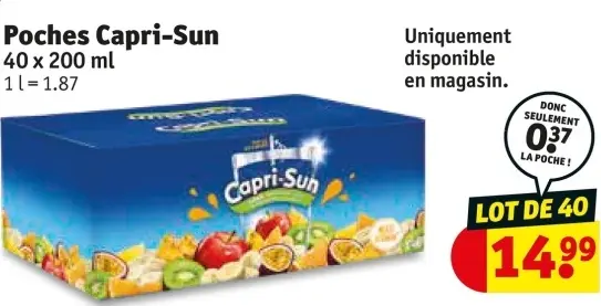 Offre: Poches Capri-Sun