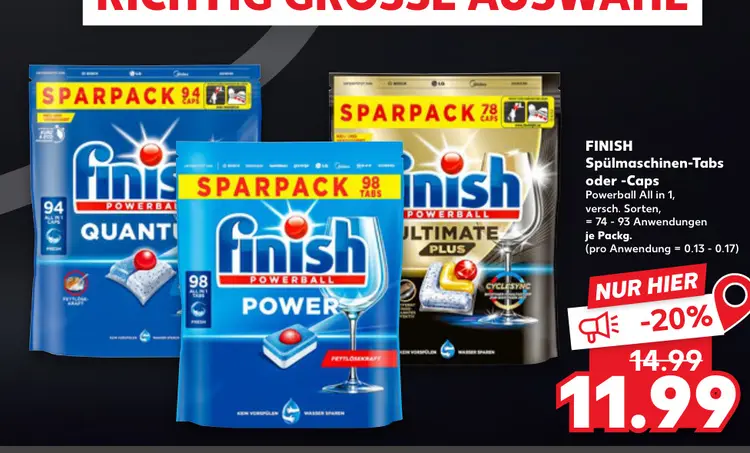Aanbieding: Spülmaschinen-Tabs oder -Caps Powerball All i