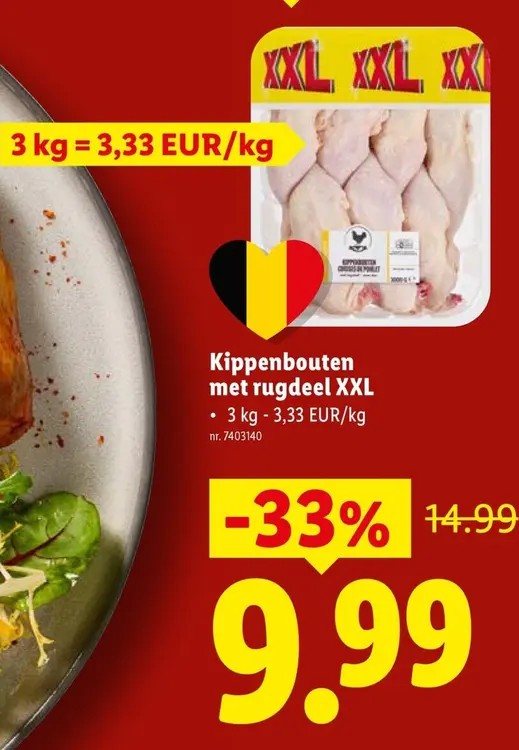 Promotie: Kippenbouten met rugdeel XXL
