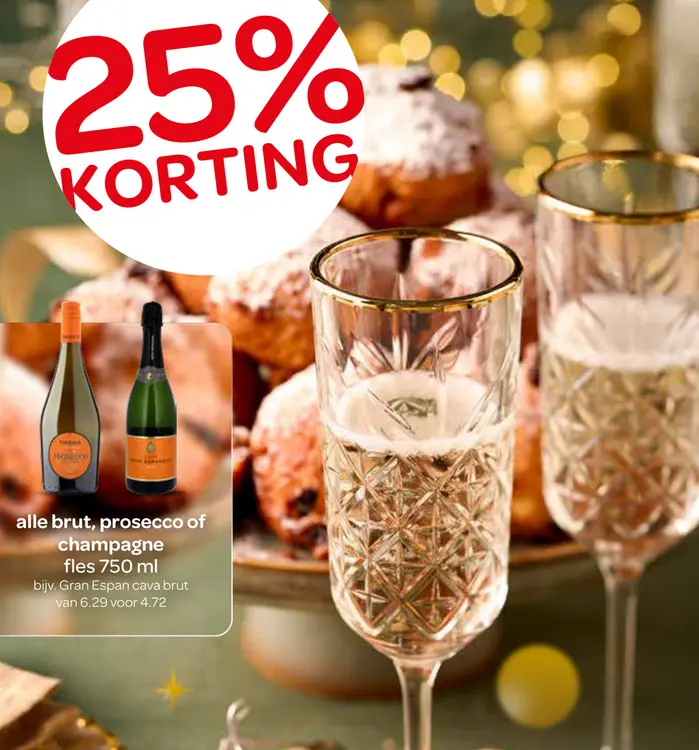 Aanbieding: alle brut, prosecco of champagne