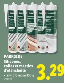 Offre: Silicones colles et mastics d'étanchéité