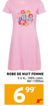 Offre: ROBE DE NUIT FEMME