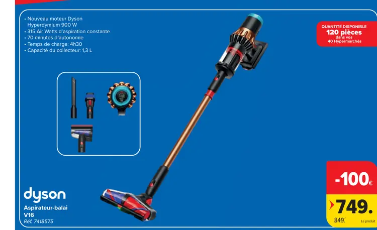 Offre: Aspirateur-balai V16