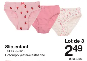 Offre: Slip enfant