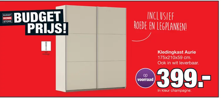 Aanbieding: Kledingkast Aurie 