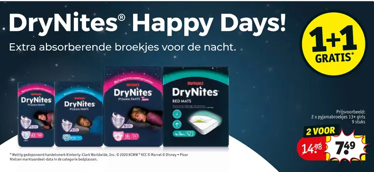 Aanbieding: DryNites Pyjama Pants / Bed Mats