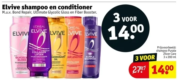 Aanbieding: Elvive shampoo en conditioner