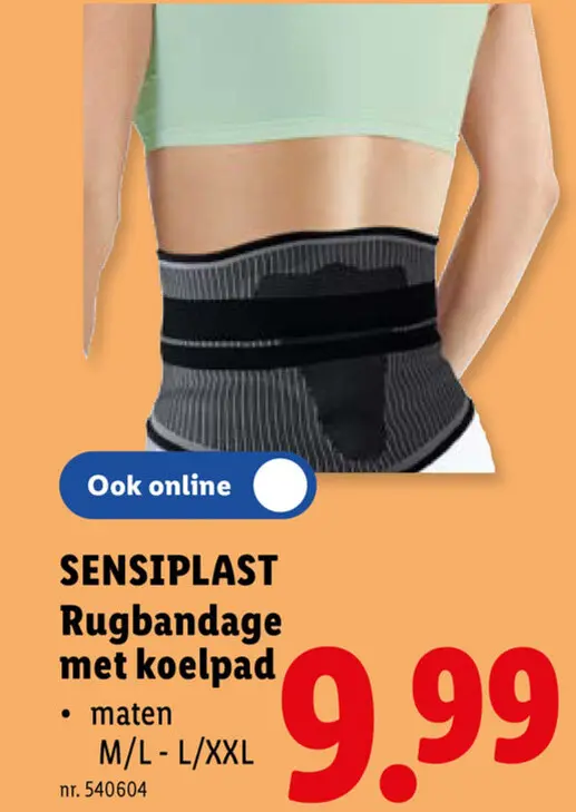 Promotie: Rugbandage met koelpad