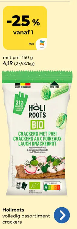 Promotie: Crackers met prei