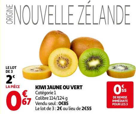 Promotie: Kiwi jaune ou vert