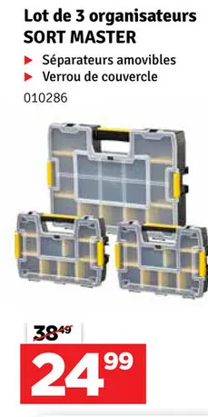 Offre: Lot de 3 organisateurs SORT MASTER
