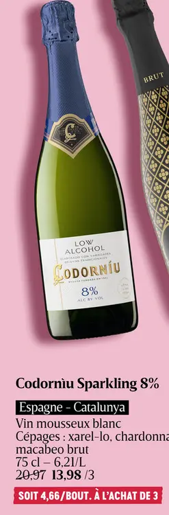 Offre: Codornìu Sparkling 8%