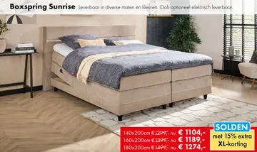 Aanbieding: Sunrise boxspring taupe