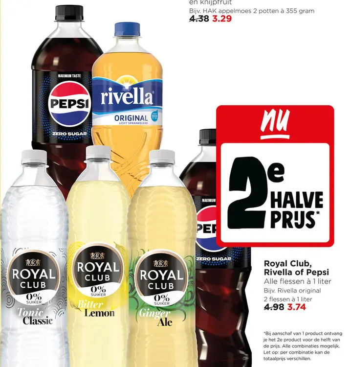 Aanbieding: Royal Club, Rivella of Pepsi