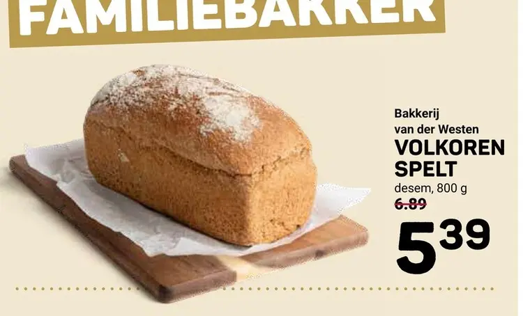 Aanbieding: Bakkerij van der Westen Volkoren spelt