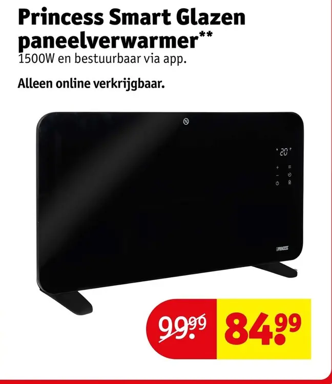 Aanbieding: Princess Smart Glazen paneelverwarmer