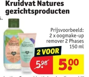 Promotie: Kruidvat Natures gezichtsproducten