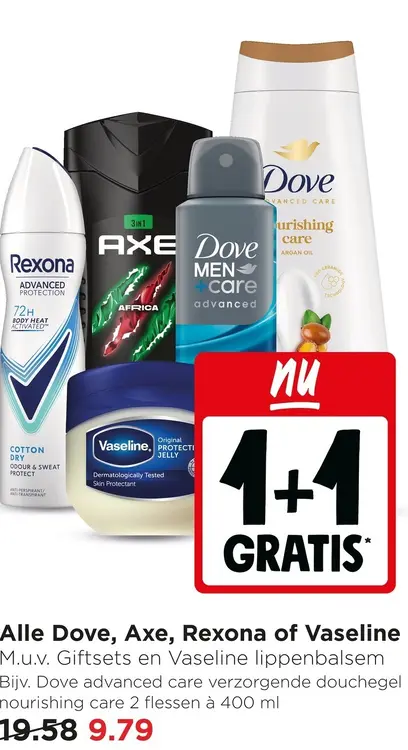 Aanbieding: Alle Dove, Axe, Rexona of Vaseline