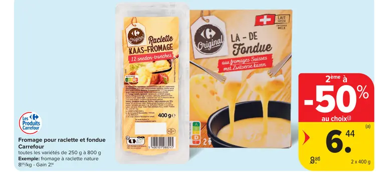 Offre: Fromage pour raclette et fondue