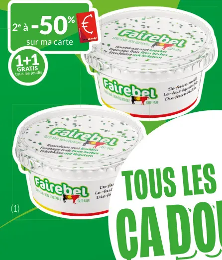 Offre: Fairebel Roomkaas met kruiden