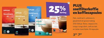 Aanbieding: PLUS snelfilterkoffie en koffiecapsules