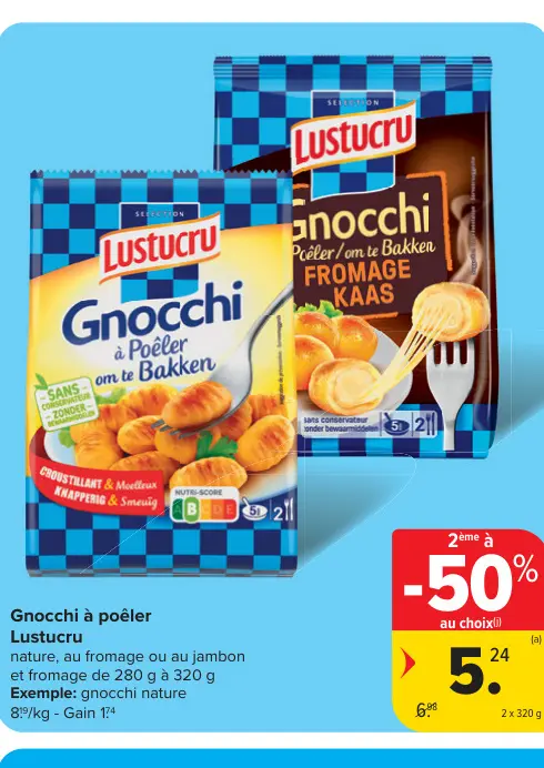 Offre: Lustucru Gnocchi à poêler