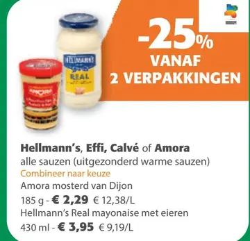 Aanbieding: Hellmann's, Effi, Calvé of Amora