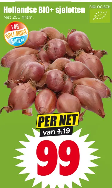 Aanbieding: Hollandse BIO+ sjalotten
