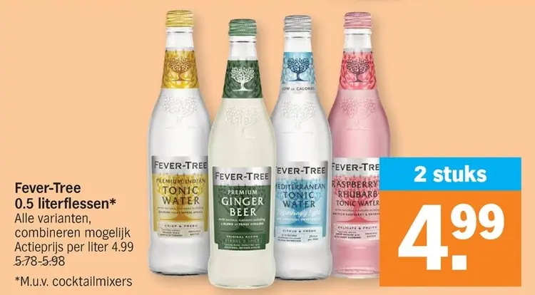Promotie: Fever-Tree 0.5 literflessen