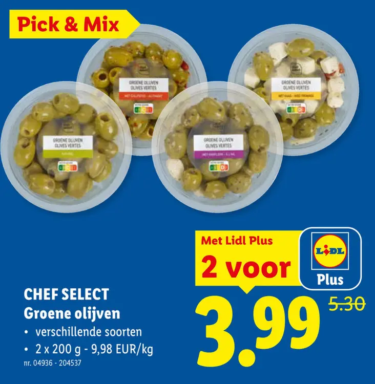 Promotie: Groene olijven