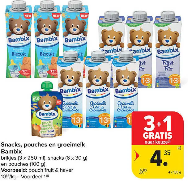 Promotie: Snacks, pouches en groeimelk