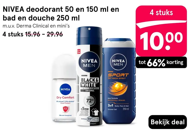 Aanbieding: Deodorant en bad en douche
