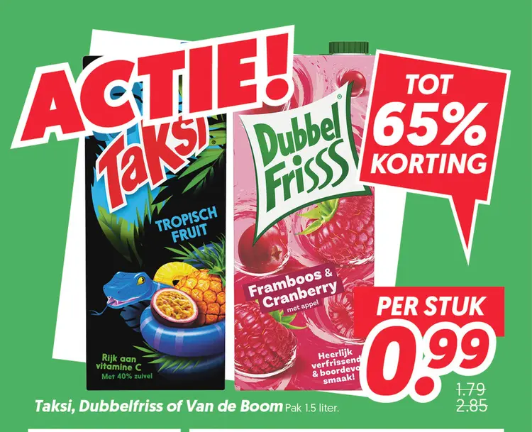 Aanbieding: Taksi, Dubbelfriss of Van de Boom
