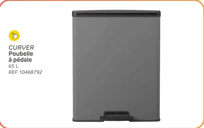 Offre: Deco bin poubelle à pédale 65l