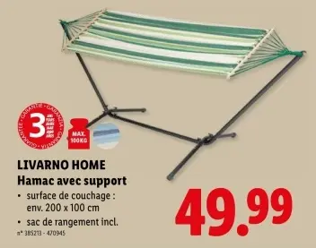 Offre: Hamac avec support