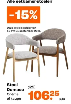 Aanbieding: Stoel Domaso