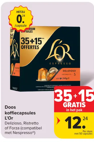 Promotie: Doos koffiecapsules