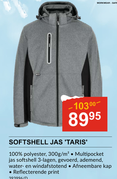 Aanbieding: SOFTSHELL JAS 'TARIS'